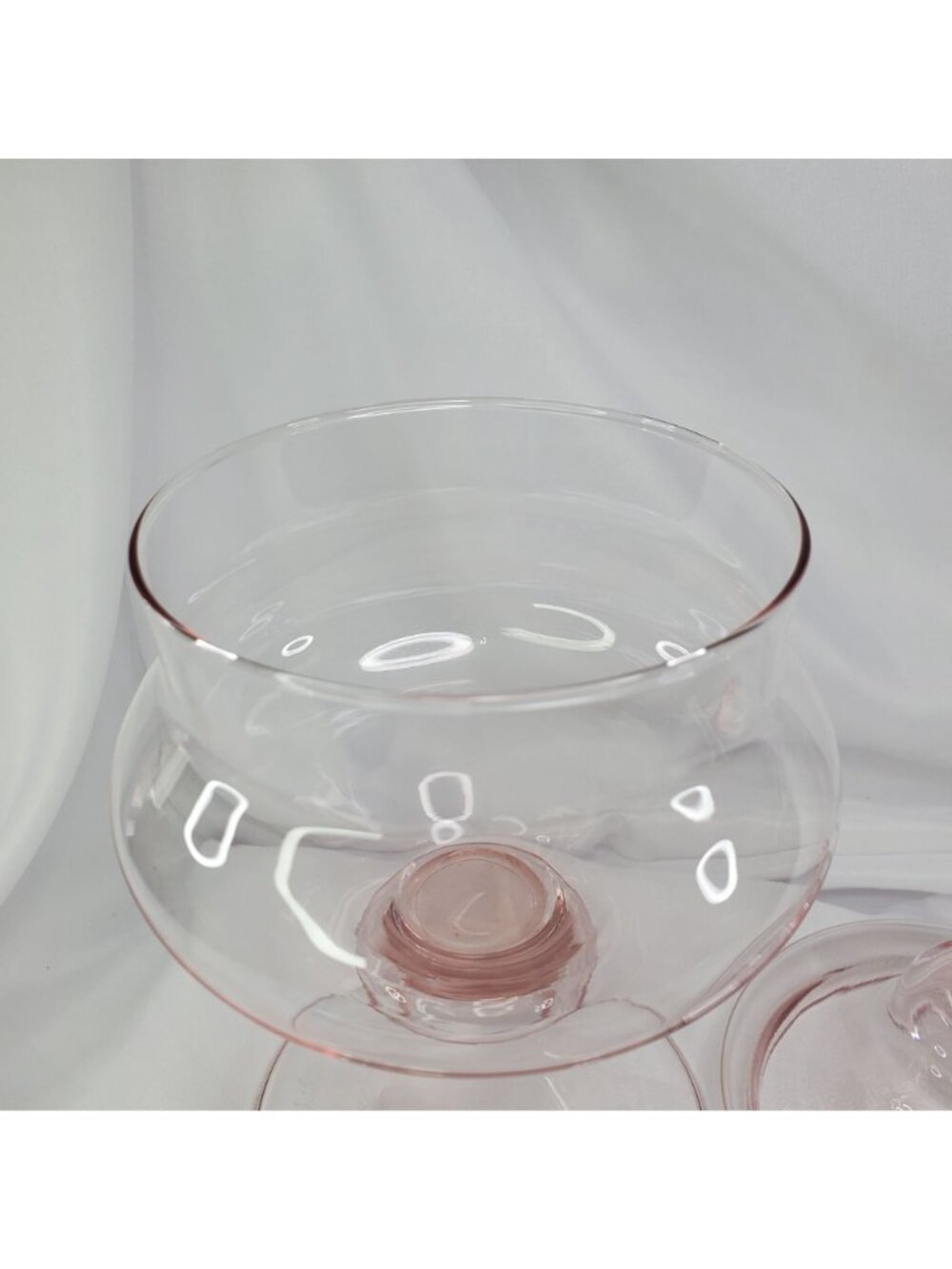 Princess House Pink Glass Apothecary Jar Circus Lid 10.5" Pedestal Candy Dish - Picture 7 of 10